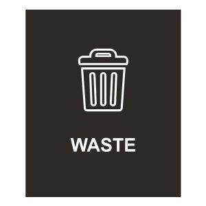 SPECTRUM - Single - Sign - Waste - Black-White