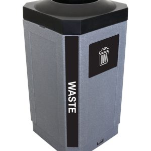 OCTO - Single - Kit - Indoor - Waste - Full - Greystone-Black