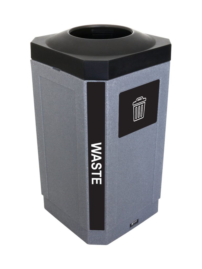 OCTO – Single – Kit – Indoor – Waste – Full – Greystone-Black