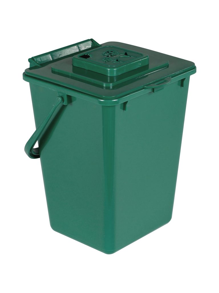 KITCHEN COMPOSTER – Single – Unit – Vented Lift – Compost Green PCR