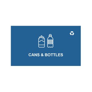SPECTRUM - Cube Sign - Cans & Bottles - Blue-White