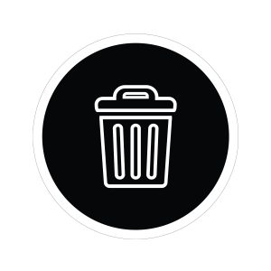 EURO - Label - Waste - Black-White