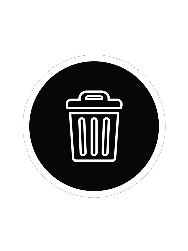 EURO – Label – Waste – Black-White