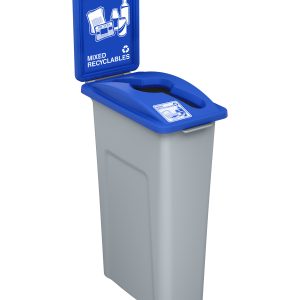 WASTE WATCHER - Single - Kit - Mixed Recyclables - Mixed - Grey-Blue-Blue