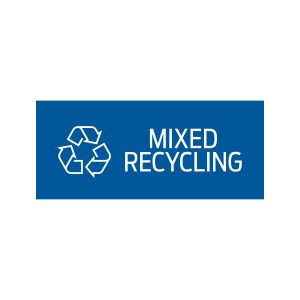 RISE - Single - Sign - Mixed Recycling - Blue