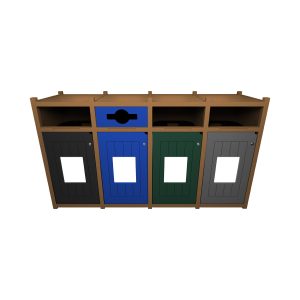 VISION - Quad - Unit - Full-Mixed-Full-Full - Cedar-Black-Blue-Green-Grey