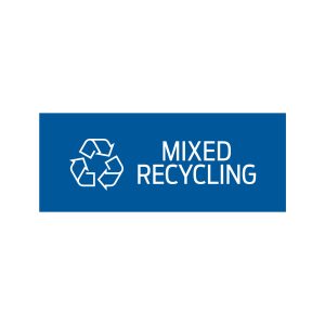 RISE - Double - Sign - Mixed Recycling - Blue