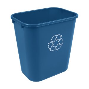 RECYCLING & WASTE BASKET - Single - Body - 28 Q - Mobius Loop - Royal Blue PCR