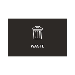 SPECTRUM - Ellipse Single Sign - Waste - Black-White