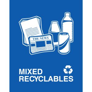 ASPYRE - Sign - Mixed Recyclables - Blue