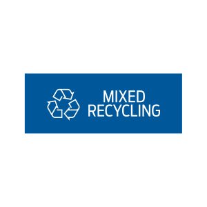 RISE - Triple - Sign - Mixed Recycling - Blue