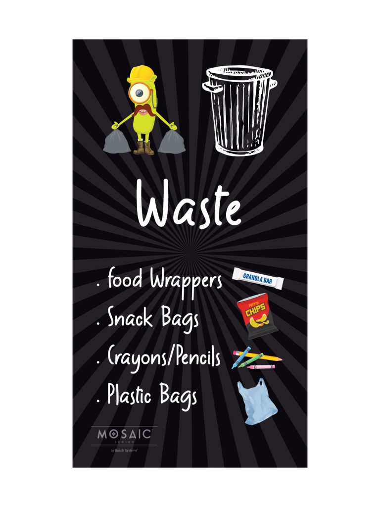 MOSAIC – Junior Body Sign – Waste – Black