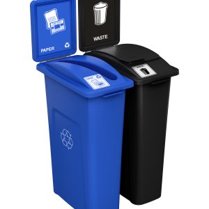 WASTE WATCHER - Double - Kit - Paper-Waste - Slot-Solid Lift - Blue-Black
