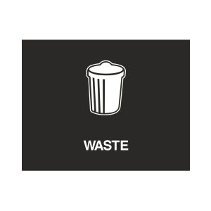 VISION - Sign - Waste - Black