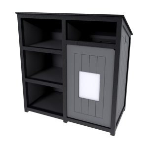 AURA - Single - Unit - Towel Valet - Full - Black-Grey