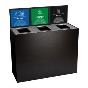 ARISTATA - Triple - Kit - Mixed Recyclables-Compost-Waste - Full - Western Breeze