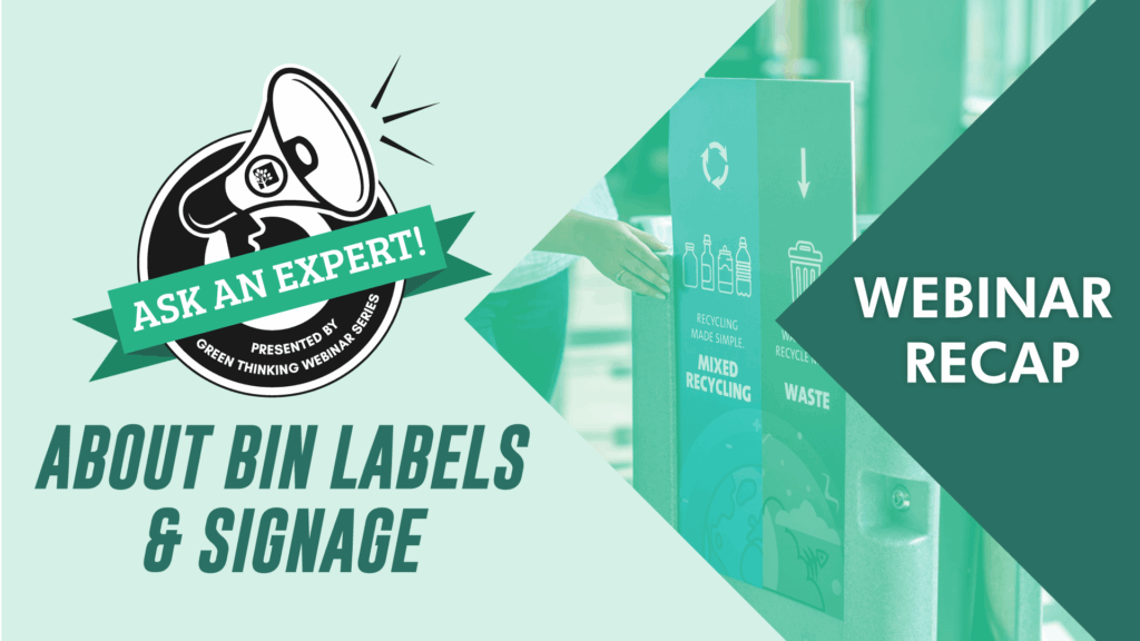 about bin labels and signage banner