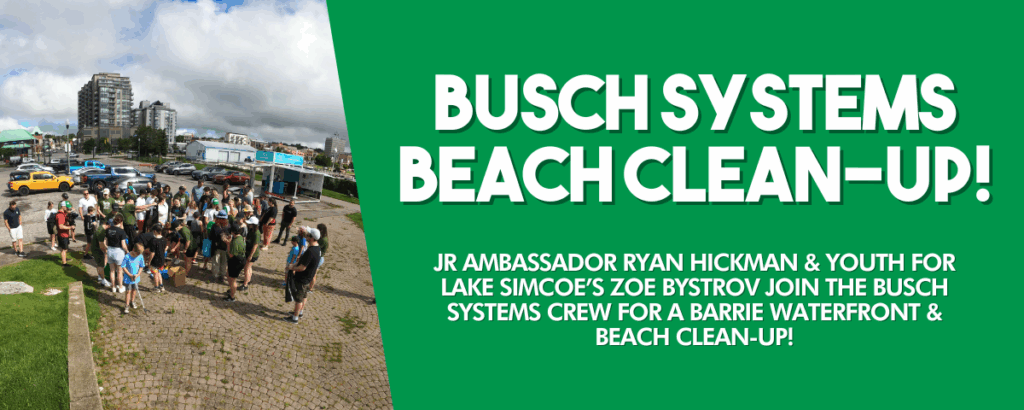 Busch systems beach clean up banner