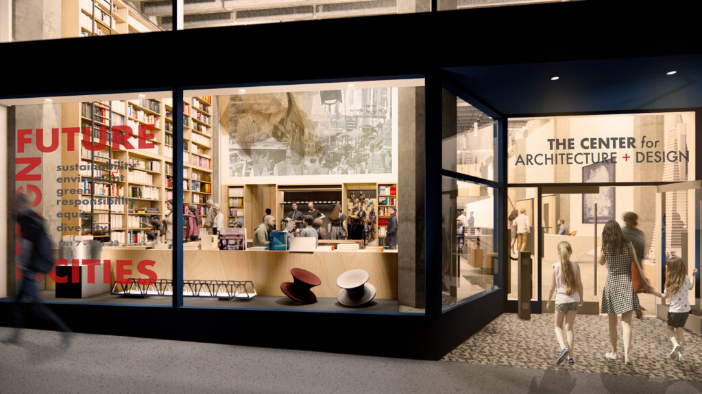 library inside of a building