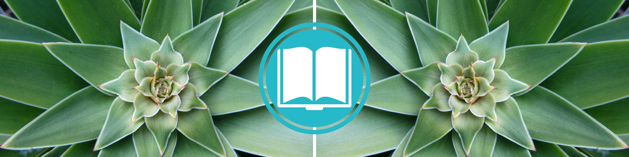 book sign with plants background