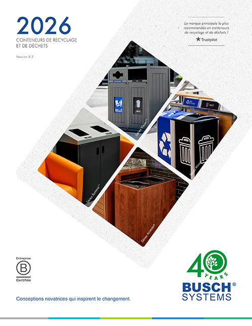 cover of 2026 French waste and recycling products catalog for Busch Systems