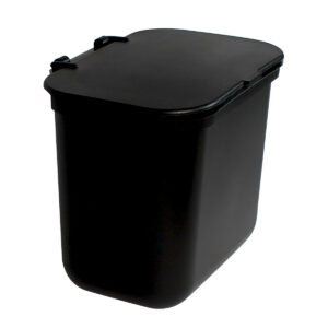 HANGING WASTE BASKET - Single - Kit - Solid Lift - Black