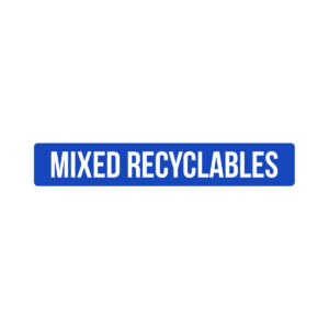 FUSION - Label - Hd Front-Load - Mixed Recyclables - Blue