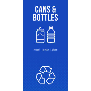 FUSION - Sign - Door - Cans & Bottles - Blue