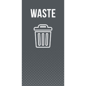 FUSION - Sign - Door - Waste - Dark Grey