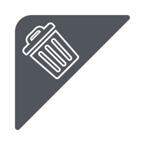 FUSION - Label - Hd Front-Load Triangle - Waste - Dark Grey