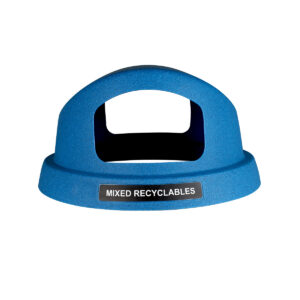 BARREL TOPPER - Single - Mixed Recyclables - Full - Bluestone