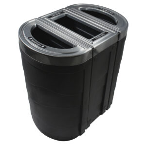 EVOLVE - Triple - Kit - Cans & Bottles-Paper-Waste - Full - Black