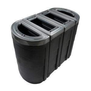 EVOLVE - Quad - Kit - Organics-Cans & Bottles-Paper-Waste - Full - Black