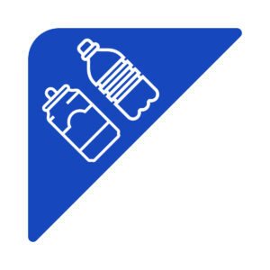 FUSION - Label - Hd Front-Load Triangle - Cans & Bottles - Blue