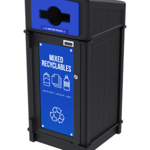 FUSION - Single - Kit - Front Load - Mixed Recyclables - Mixed - Black-Blue