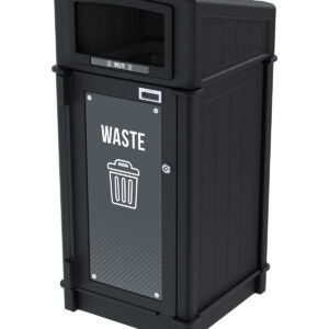 waste bin for outdoors lumber look material
