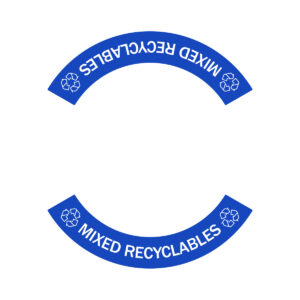 VISTABIN - Label - Mixed Recyclables - Blue