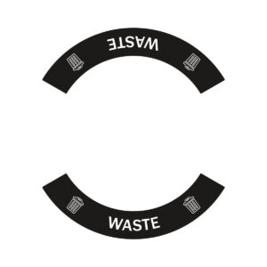 VISTABIN - Label - Waste - Black