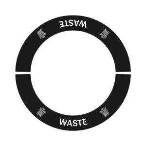 VISTABIN - Label - Waste - Black