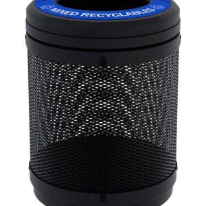 VISTABIN - Single - Kit - Mesh - Mixed Recyclables - Full - Black